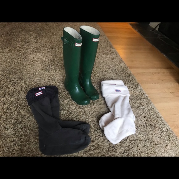 Hunter Shoes - Hunter Tall Boots with Socks
